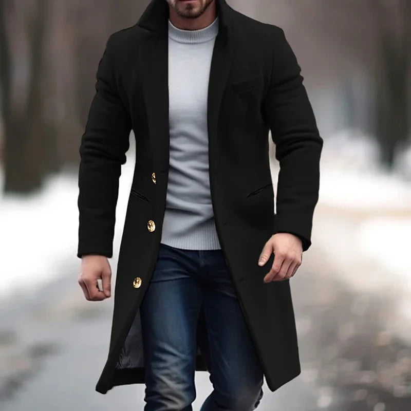 Chaquetón de lana cálido y elegante hombre - Vestiria