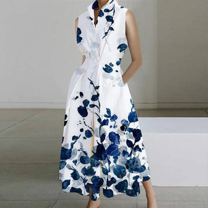Vestido Mujer Estampado Chic Blanco Negro