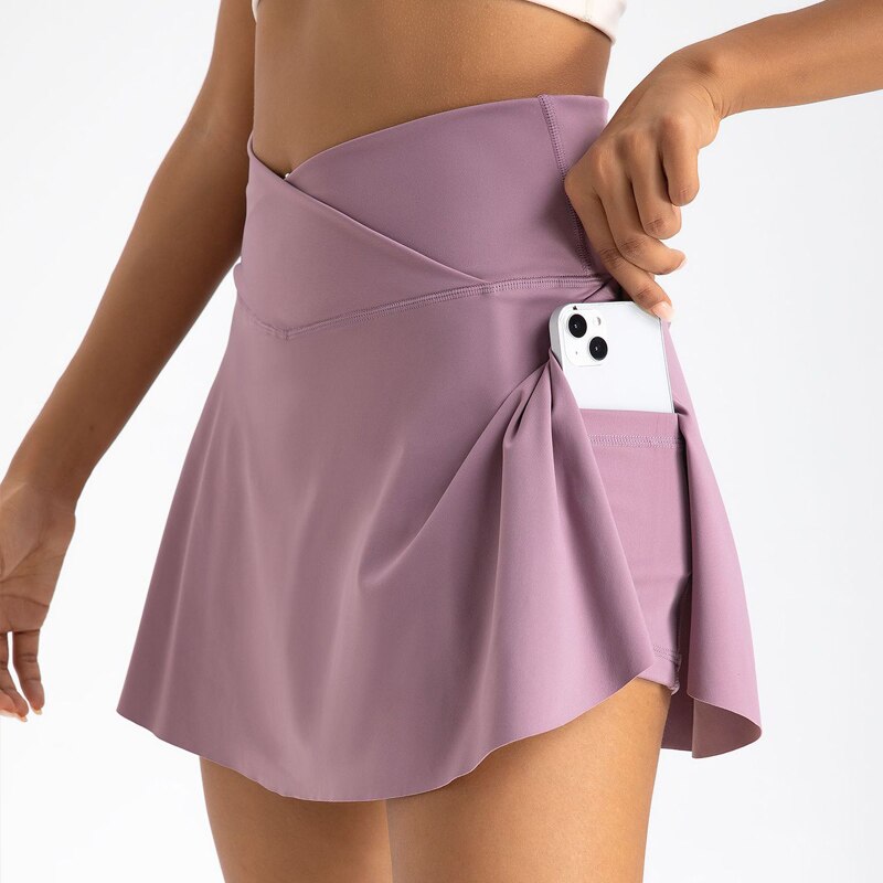 Falda Deportiva Mujer con Bolsillos Elástica
