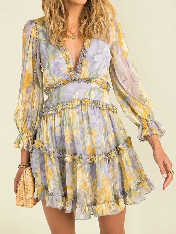 Vestido Gasa Estampado Ligero