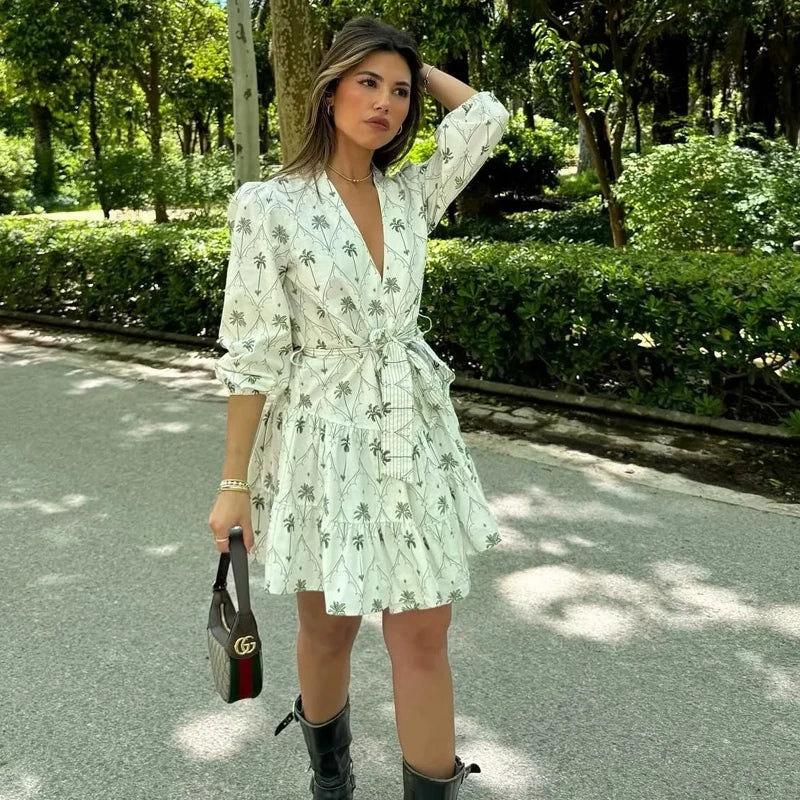 Vestido Corto Mujer con Cintura - Vestiria