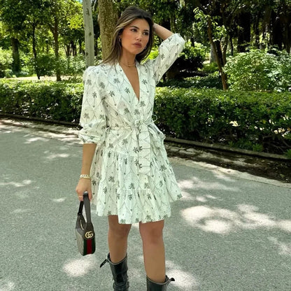 Vestido Corto Mujer con Cintura - Vestiria