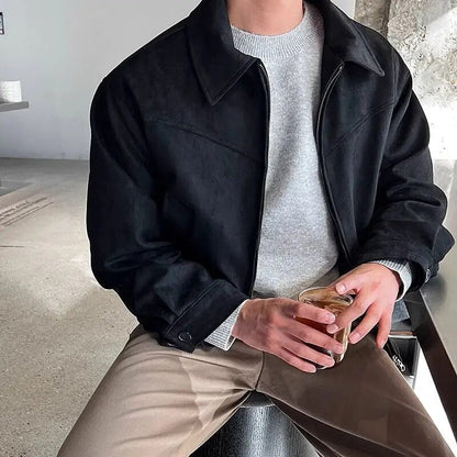 Chaqueta Cuero Clásica Hombre