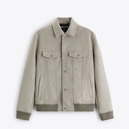 Chaqueta Hombre Piel Sintética Elegante