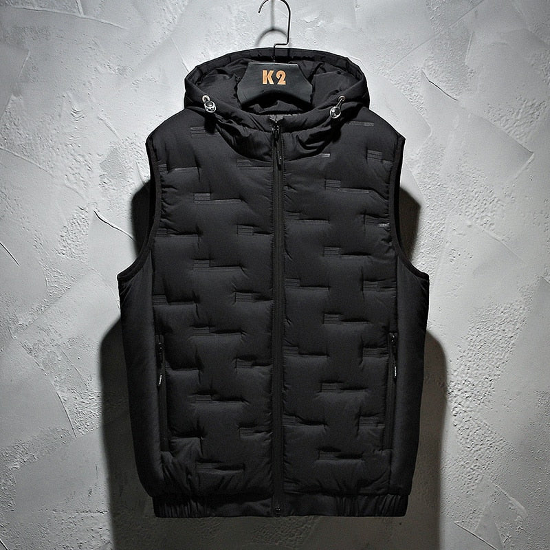 Chaleco Abultado Con Capucha Impermeable - Vestiria