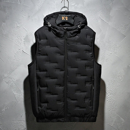 Chaleco Abultado Con Capucha Impermeable - Vestiria