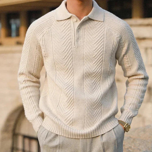 Jersey Hombre Polo Punto Trenzado Moderno - Vestiria