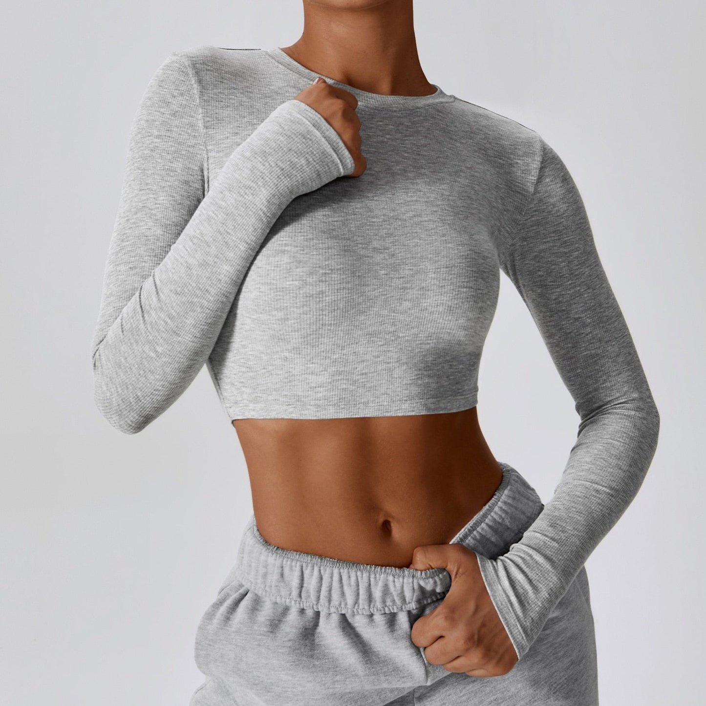 Camiseta Manga Larga Mujer Cuello Redondo - Vestiria
