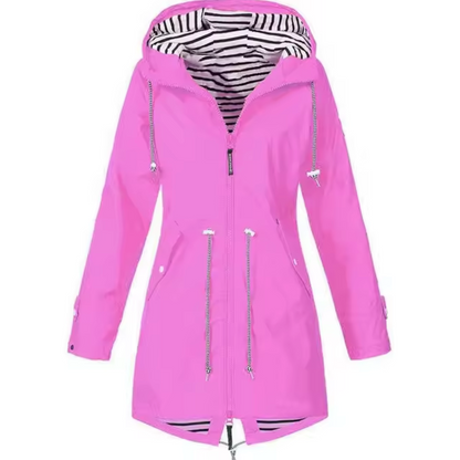 Chaquetón Impermeable Mujer Capucha Ligero