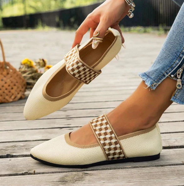 Zapatillas de mujer estampadas con tiras primavera