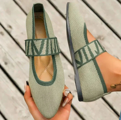 Zapatillas de mujer estampadas con tiras primavera