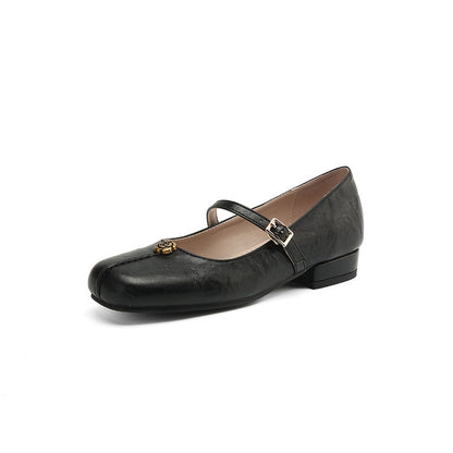 Zapatos Bailarina Mujer Hebilla Elegante Primavera