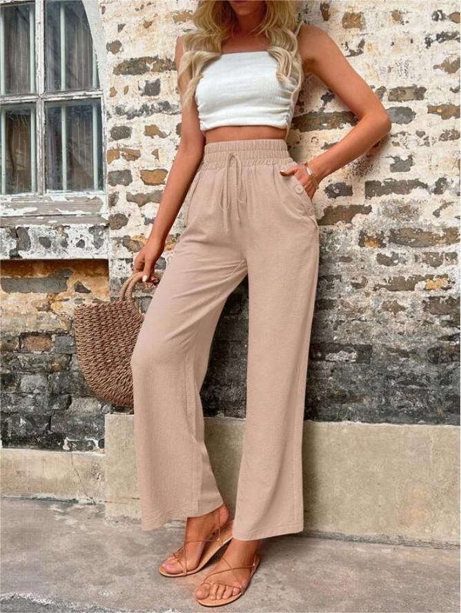 Pantalones Cómodos Cintura Alta Mujer
