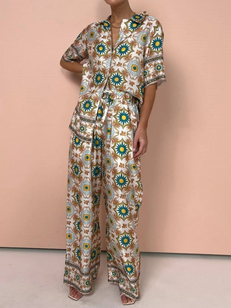 Conjunto Olivia Suave Estampado Floral