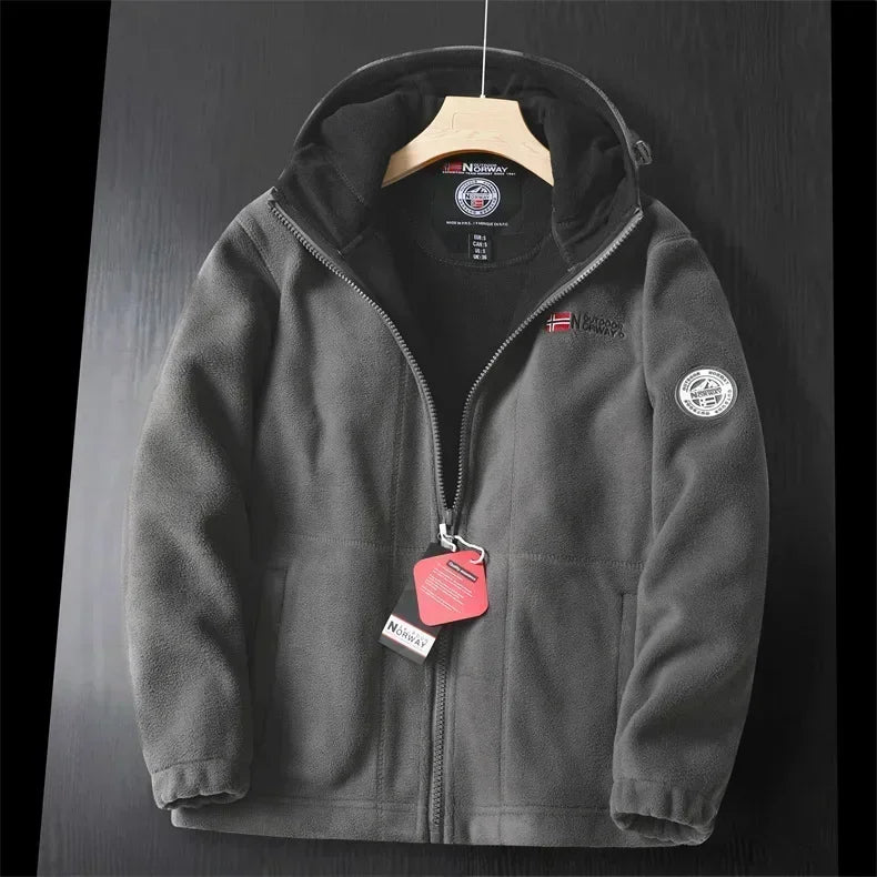 Chaqueta Deportiva Abrigo Caliente Con Capucha
