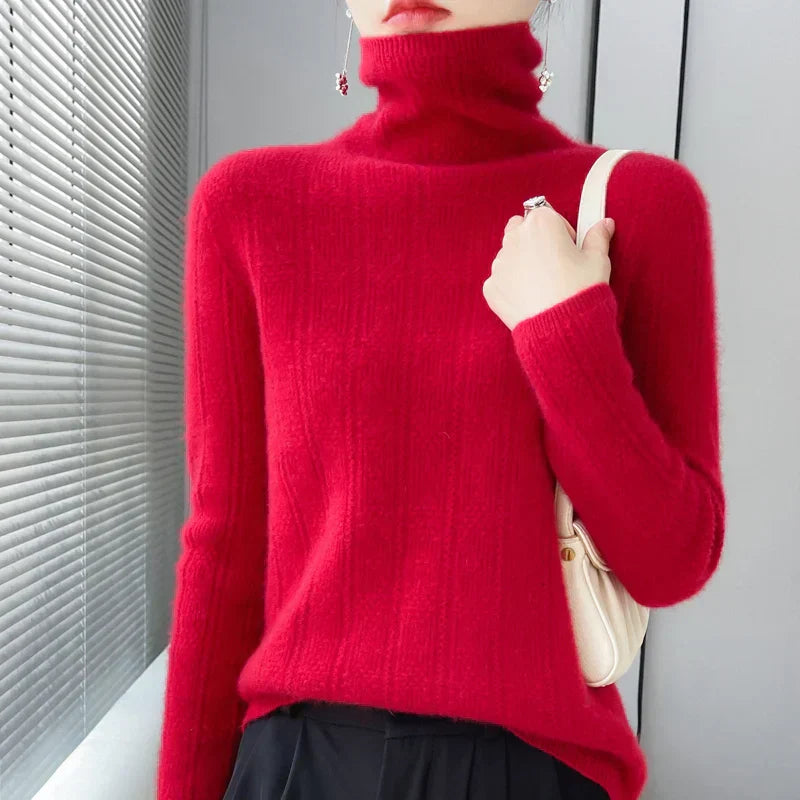 Jerséis Mujer Cuello Alto Cálidos