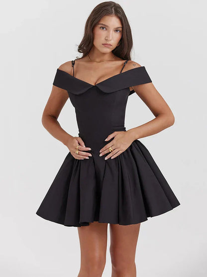 Vestido Noche Elegante Hombros Descubiertos - Vestiria