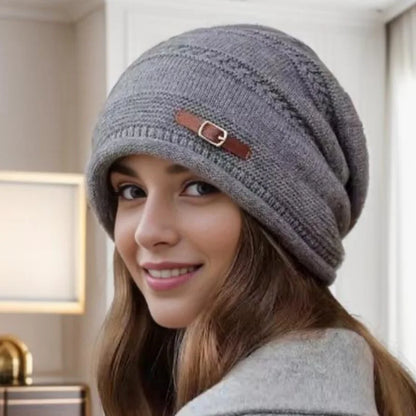 Gorro de lana cálido y suave para mujer