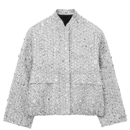 Chaqueta de noche brillosa