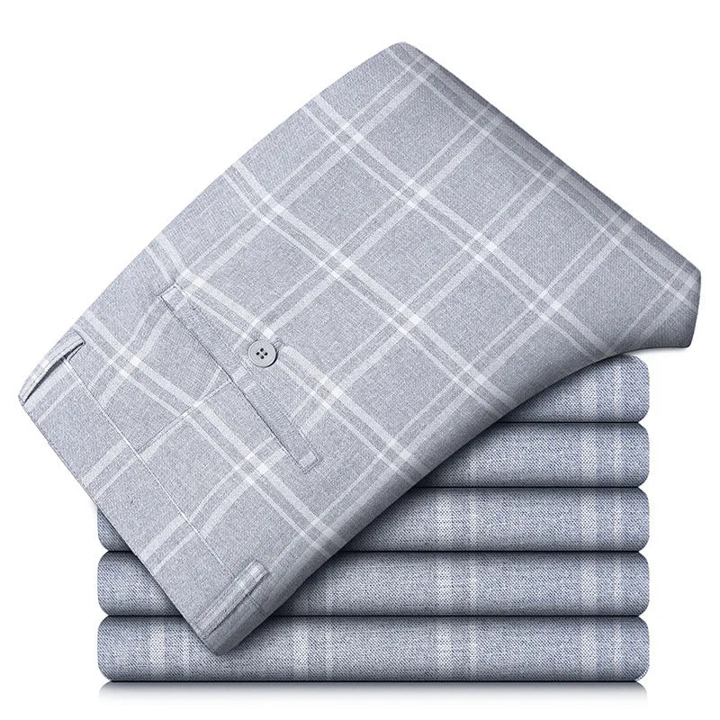 Pantalones deportivos de cuadros ajustados para hombre