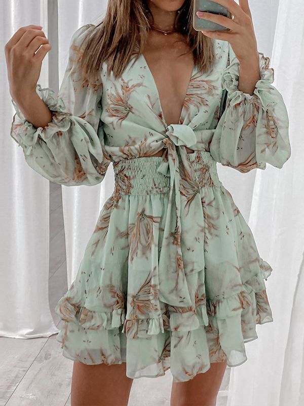 Vestido Gasa Estampado Ligero