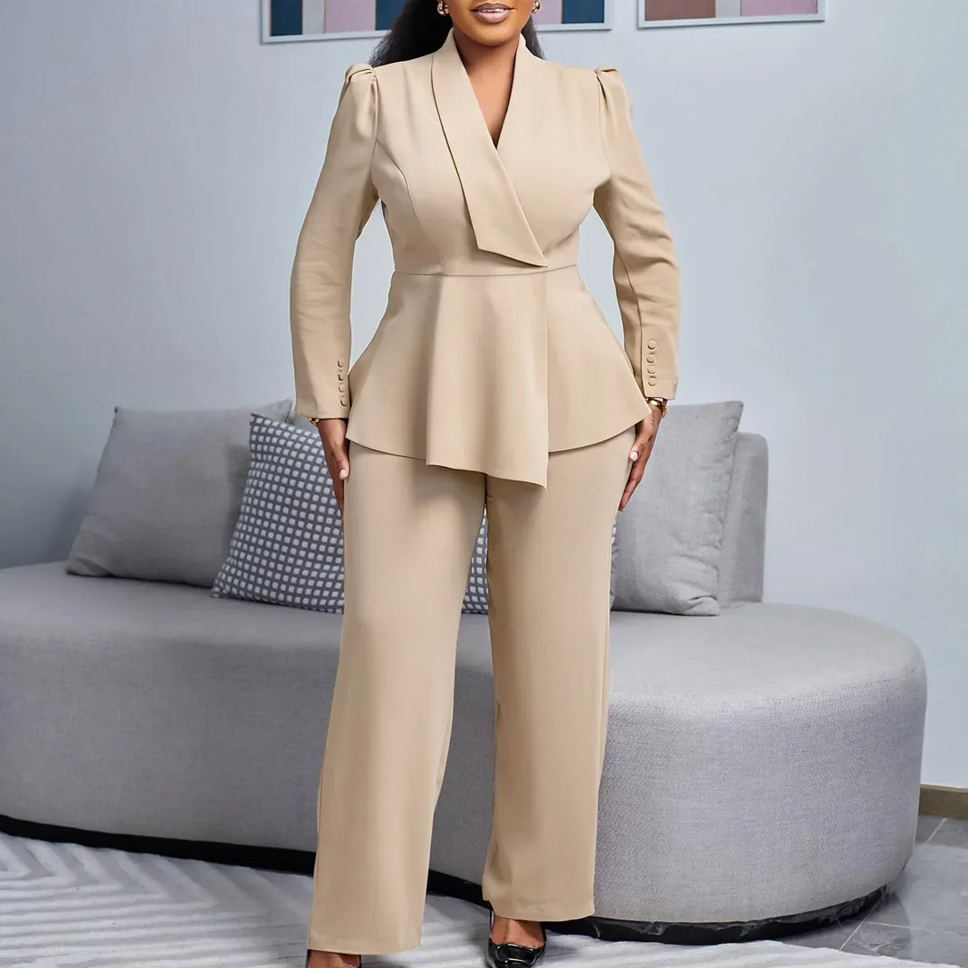 Traje Mujer Elegante Chaqueta Larga - Vestiria