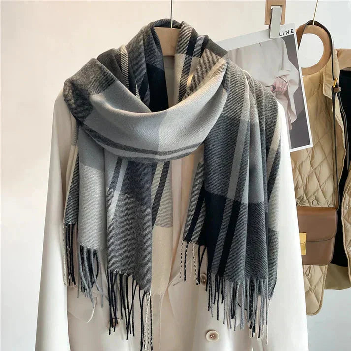Bufanda Cuadros Elegante Invierno - Vestiria