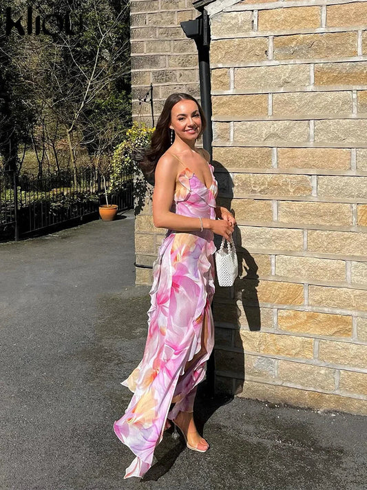 Vestido florido femenino con encaje - Vestiria