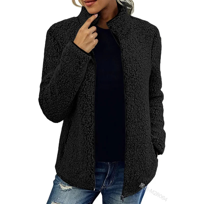 Chaqueta Invierno Mujer Forro Polar Cálido