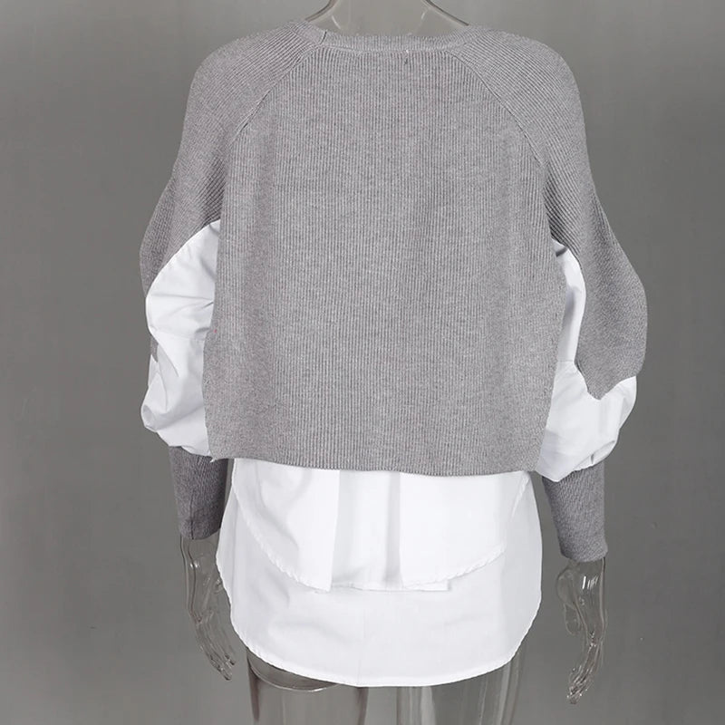 Suéter Mujer Punto Cuello Redondo Vintage - Vestiria