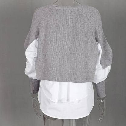 Suéter Mujer Punto Cuello Redondo Vintage - Vestiria