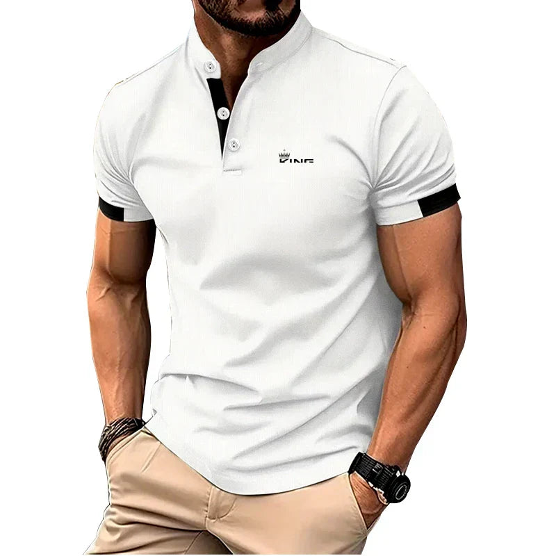 Camisa Polo Clásica Hombre Cuello Mao