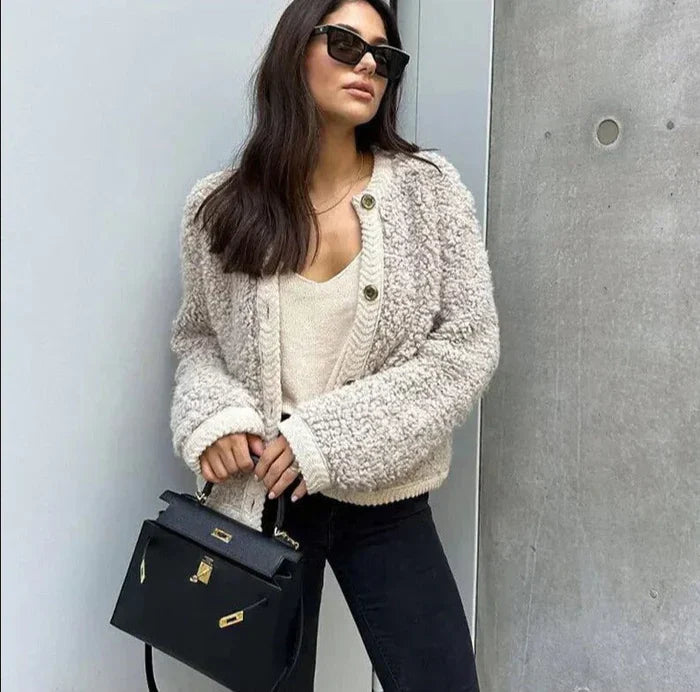 Chaleco mujer abrigo suave cálido - Vestiria