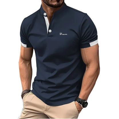 Camisa Polo Clásica Hombre Cuello Mao
