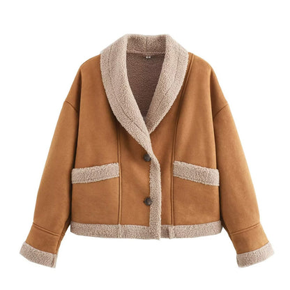 Chaqueta Mujer Cuero Invierno Elegante