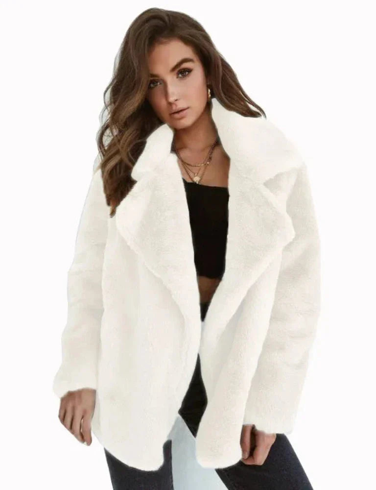 Chaqueta Invierno Mujer Abotonada Peluche