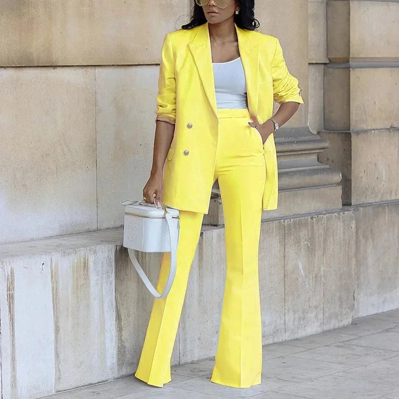 Traje Mujer Chaqueta Larga Elegante