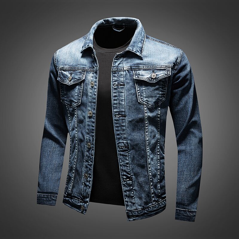 Chaqueta Vaquera Hombre Azul Clásica