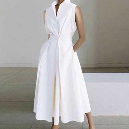 Vestido Mujer Estampado Chic Blanco Negro