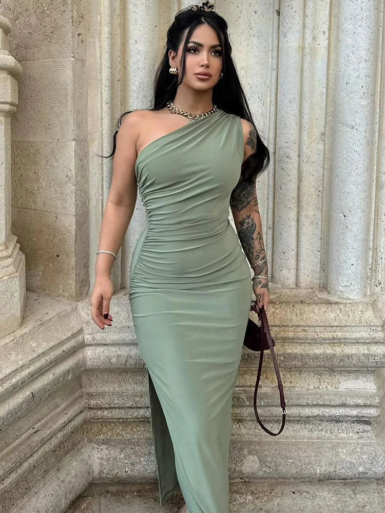 Vestido Fiesta Elegante Sin Mangas