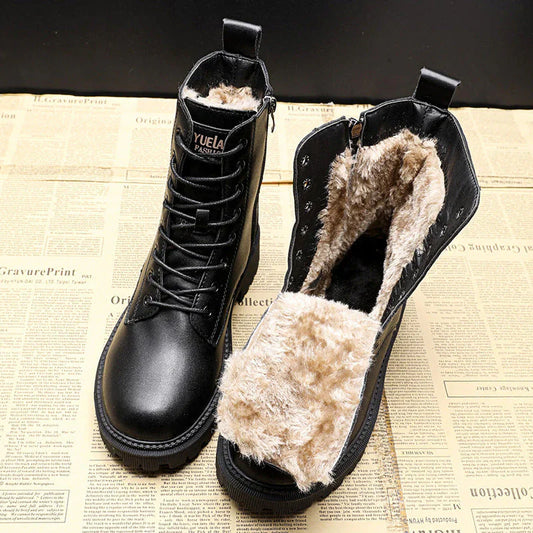 Botas Cuero Negro Invierno Mujer - Vestiria
