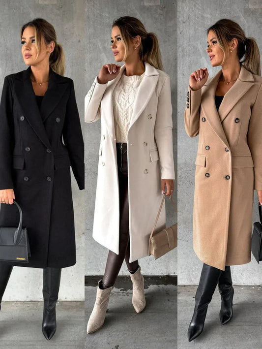 Abrigo Invierno Mujer Elegante Largo - Vestiria