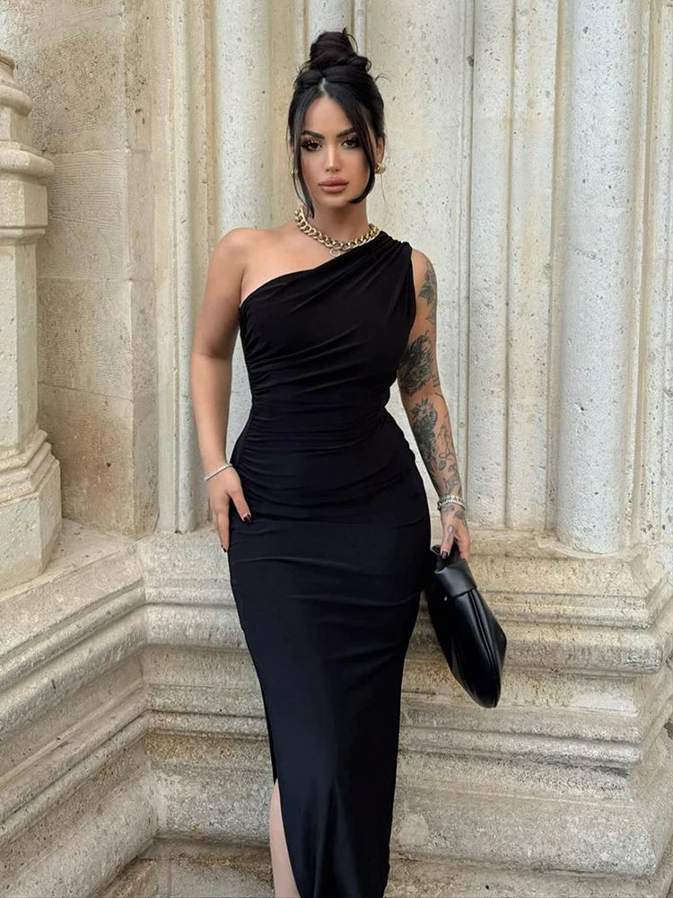 Vestido Fiesta Elegante Sin Mangas