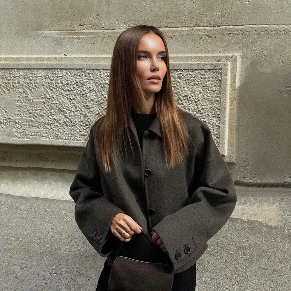 Chaqueta acolchada cuello alto suave - Vestiria