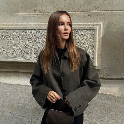 Chaqueta acolchada cuello alto suave - Vestiria