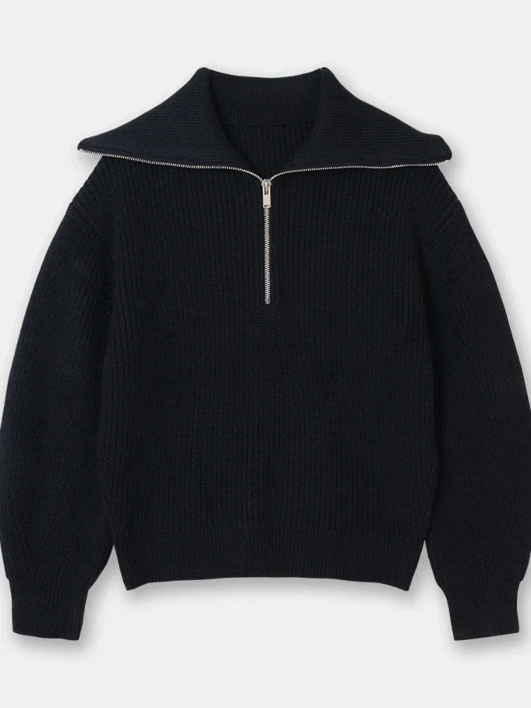 Suéter Mujer Cuello Alto Rayas Moda Invierno