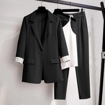 Traje Chaqueta Mujer 3 Piezas Clásico