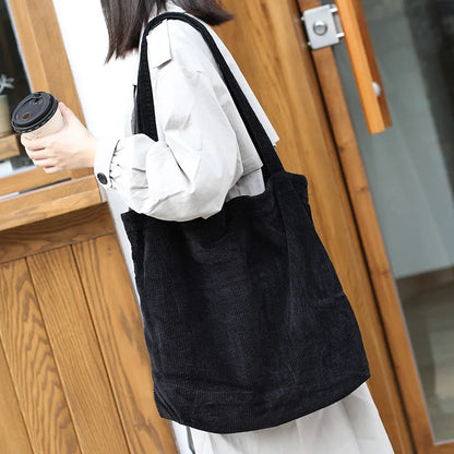 Bolso de Pana Natural con Estilo Rústico