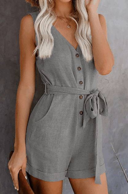 Vestido Lino Fresh con Cinturón Anudado