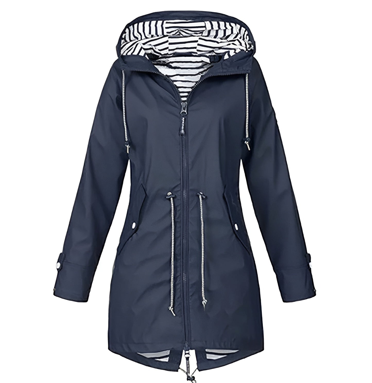 Abrigo Impermeable Mujer Elegante Largo